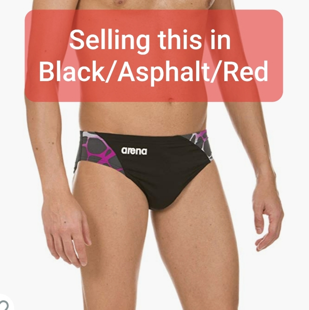 ARENA M Carbonite Brief (Black Asphalt/Red) - Picture 5 of 13